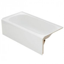 Victory 4.5 ft. Left Drain Soaking Tub in White