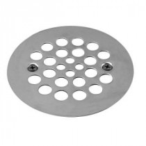 4-1/4 in. O.D. Shower Strainer Plastic-Oddities Style in Polished Chrome