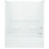 Advantage 60 in. x 56-1/2 in. 1-piece Direct-to-Stud Bath/Shower Back Wall in White