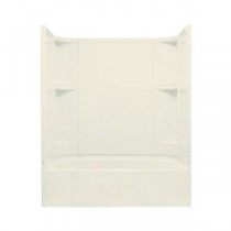 Accord 30 in. x 60 in. x 74-1/4 in. Bath and Shower Kit in Biscuit