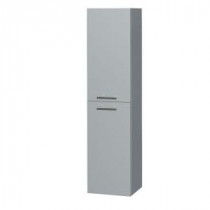 Amare 13-3/4 in. W x 12 in. D x 56 in. H Linen Storage Cabinet in Dove Gray
