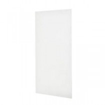 48 in. x 96 in. Solid Surface 1-piece Easy Up Adhesive Shower Wall in White