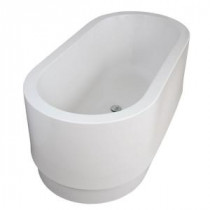 Cocoon 5.25 ft. Acrylic Double Ended Flatbottom Non-Whirlpool Bathtub in White