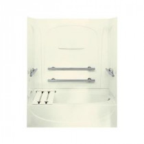 Acclaim 30 in. x 60 in. x 72 in. Standard Fit Bath and Shower Kit in Biscuit