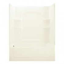 Ensemble 32 in. x 60 in. x 74 in. Whirlpool Bath and Shower Kit with Left-Hand Drain in Biscuit