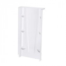 Composite 8 in. x 36 in. x 74 in. 1-Piece Direct-to-Stud Shower Wall in White
