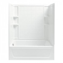 Ensemble 32 in. x 60 in. x 74 in. Whirlpool Bath and Shower Kit with Left-Hand Drain in White