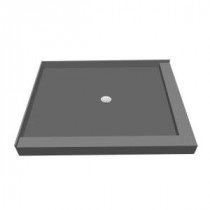 36 in. x 48 in. Double Threshold Shower Base with Center Drain