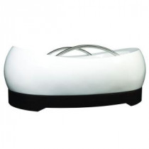 AdmireMe 6.56 ft. Acrylic Double Slipper Flatbottom Non-Whirlpool Bathtub in White