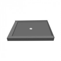 48 in. x 60 in. Double Threshold Shower Base with Center Drain