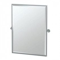 Channel 27.63 in. x 32.50 in. Framed Single Large Rectangle Mirror in Chrome
