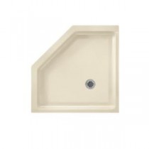 Neo Angle 36 in. x 36 in. Solid Surface Shower Floor in Bone