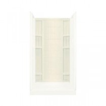 Ensemble 1-1/4 in. x 42 in. x 72-1/2 in. 1-piece Direct-to-Stud Shower Back Wall with Backers in Biscuit
