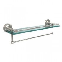 Prestige Regal Collection Paper Towel Holder with 22 in. W Gallery Glass Shelf in Polished Nickel