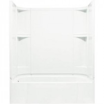 Accord 30 in. x 60 in. x 72 in. Bath and Shower Kit in White