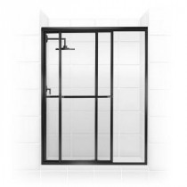 Paragon Series 46 in. x 66 in. Framed Sliding Shower Door with Towel Bar in Oil Rubbed Bronze and Clear Glass