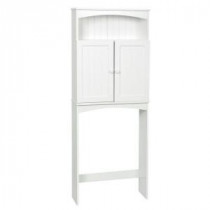 24.63 in. W Wood Country Cottage Space Saver with Large Doors in White