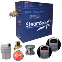 Royal 7.5kW QuickStart Steam Bath Generator Package with Built-In Auto Drain in Brushed Nickel