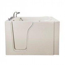 Bariatric 4.58 ft. x 35 in. Walk-In Air and Hydrotherapy Massage Bathtub in White with Left Door/Drain