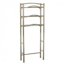 Kemp Court 25 in. W Freestanding Extended Height Space Saver in Brushed Nickel