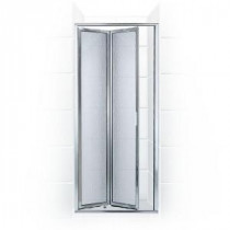 Paragon Series 25 in. x 71 in. Framed Bi-Fold Double Hinged Shower Door in Chrome with Obscure Glass