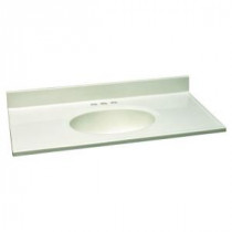 31 in. W Cultured Marble Vanity Top with White on White Bowl