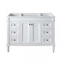 Tiffany 48 in. Vanity Cabinet Only in White