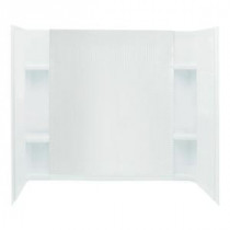 Accord 32 in. x 60 in. x 55-1/4 in. 3-Piece Direct-to-Stud Shower Wall Set in White