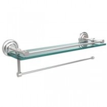 Prestige Que New Collection Paper Towel Holder with 22 in. W Gallery Glass Shelf in Satin Chrome