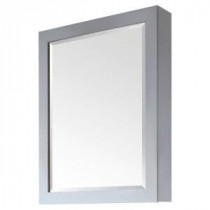 Modero 36 in. H x 28 in. W Surface-Mount Mirrored Medicine Cabinet in White